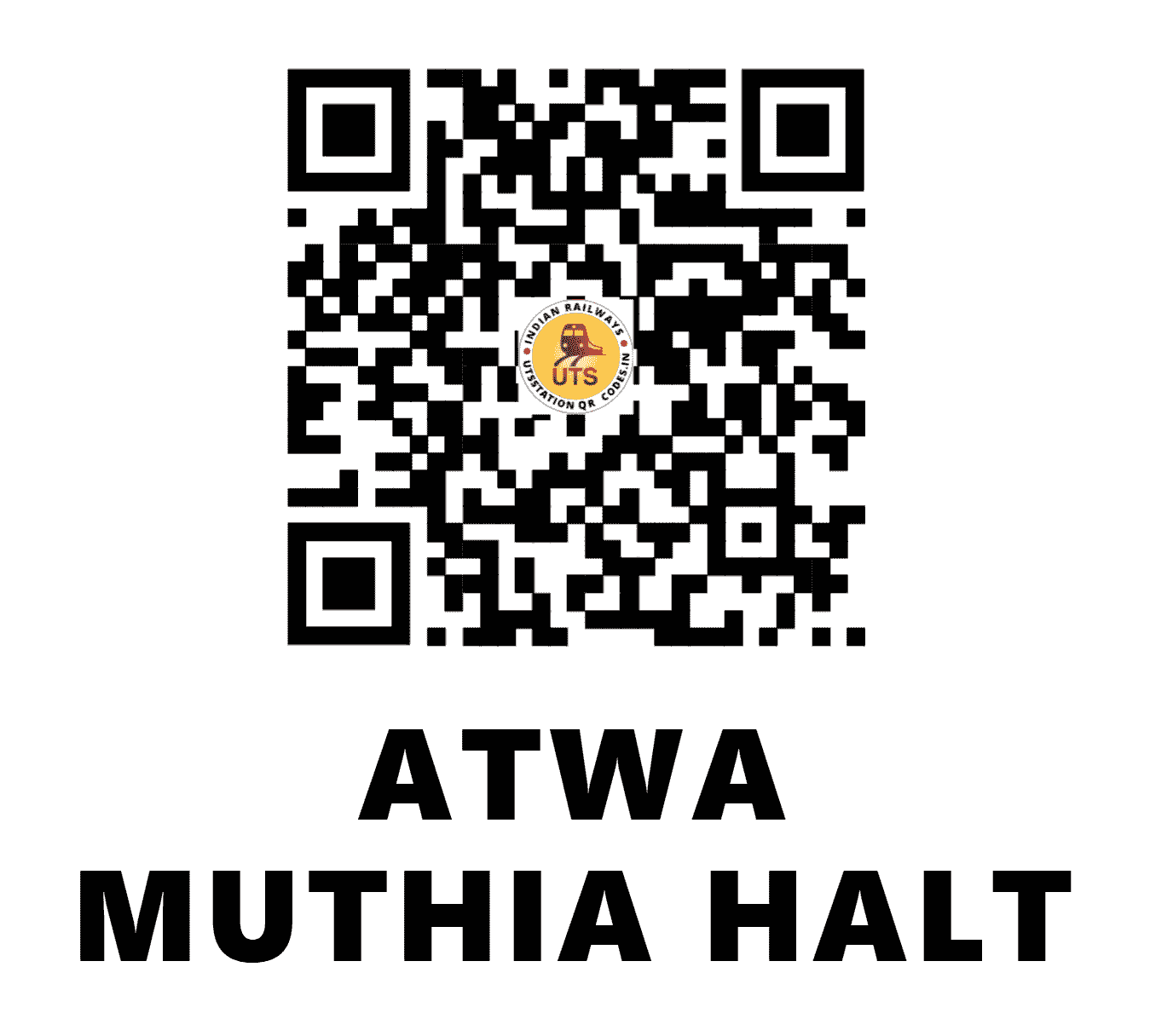 UTS QR Code for ATWA MUTHIA HALT - ATW (NR - UTTAR PRADESH)